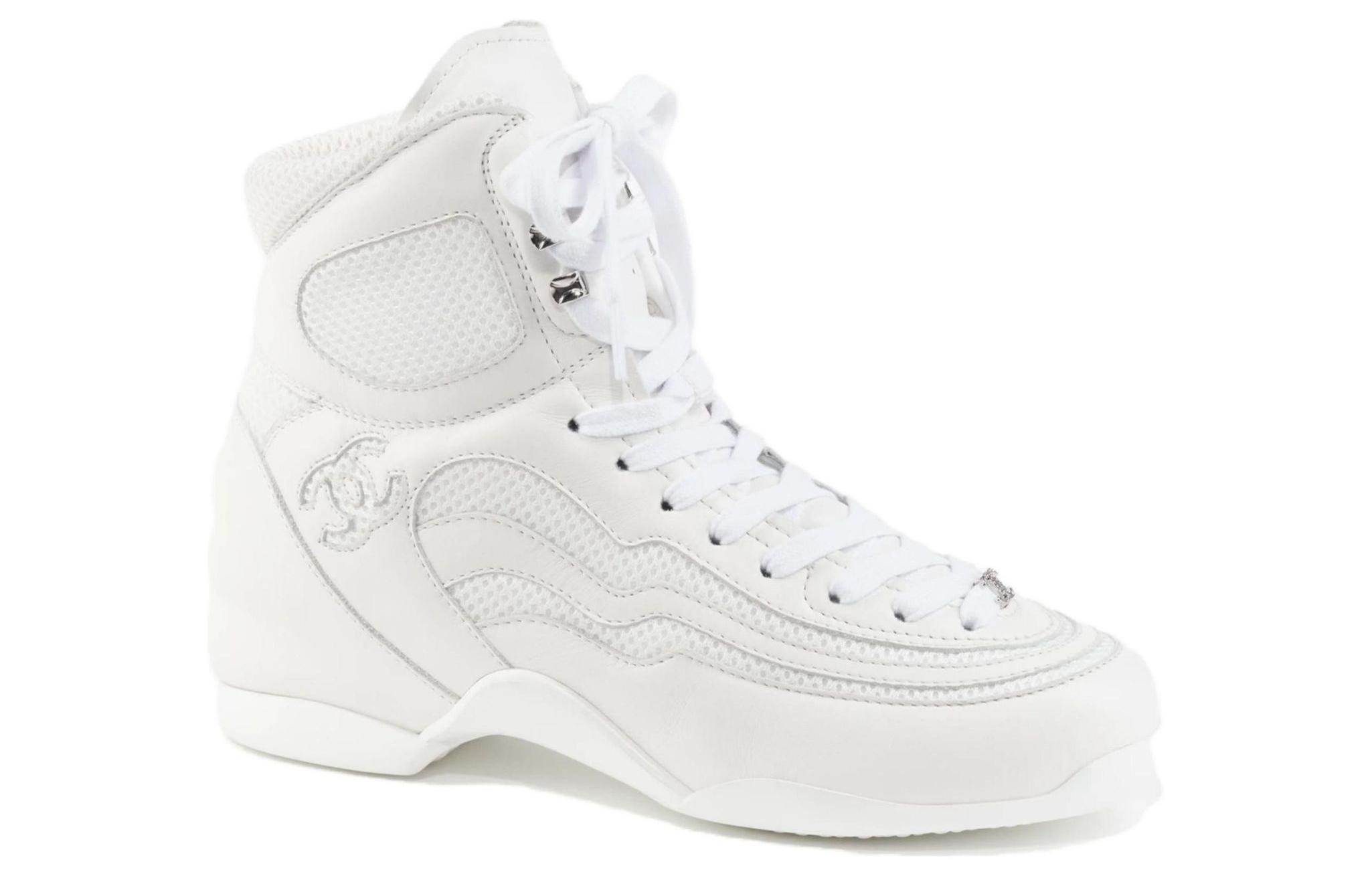 (W) Chanel High-Top Sneaker 'White Leather Round-Toe' 圖 2
