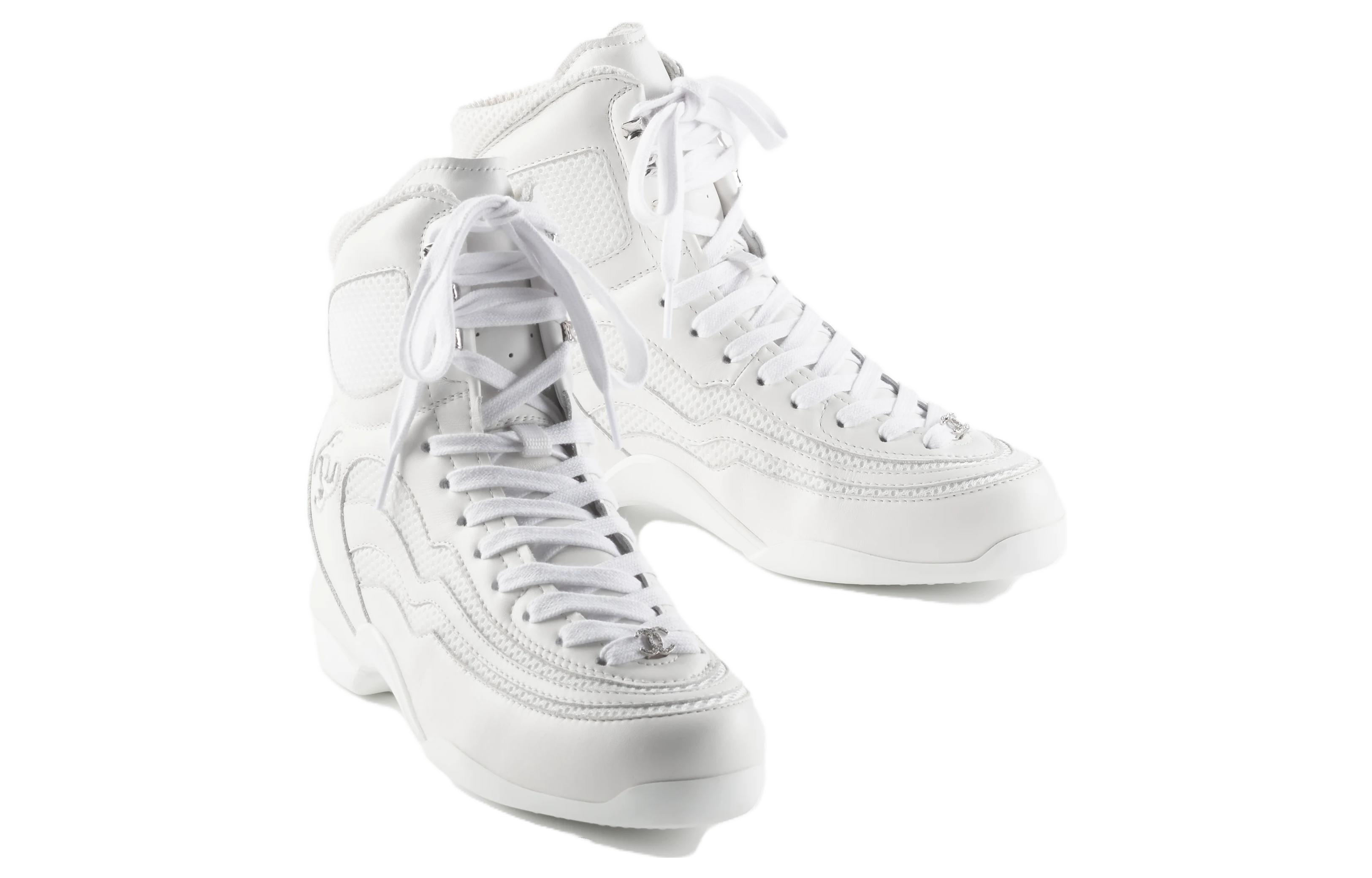 (W) Chanel High-Top Sneaker 'White Leather Round-Toe' 圖 3