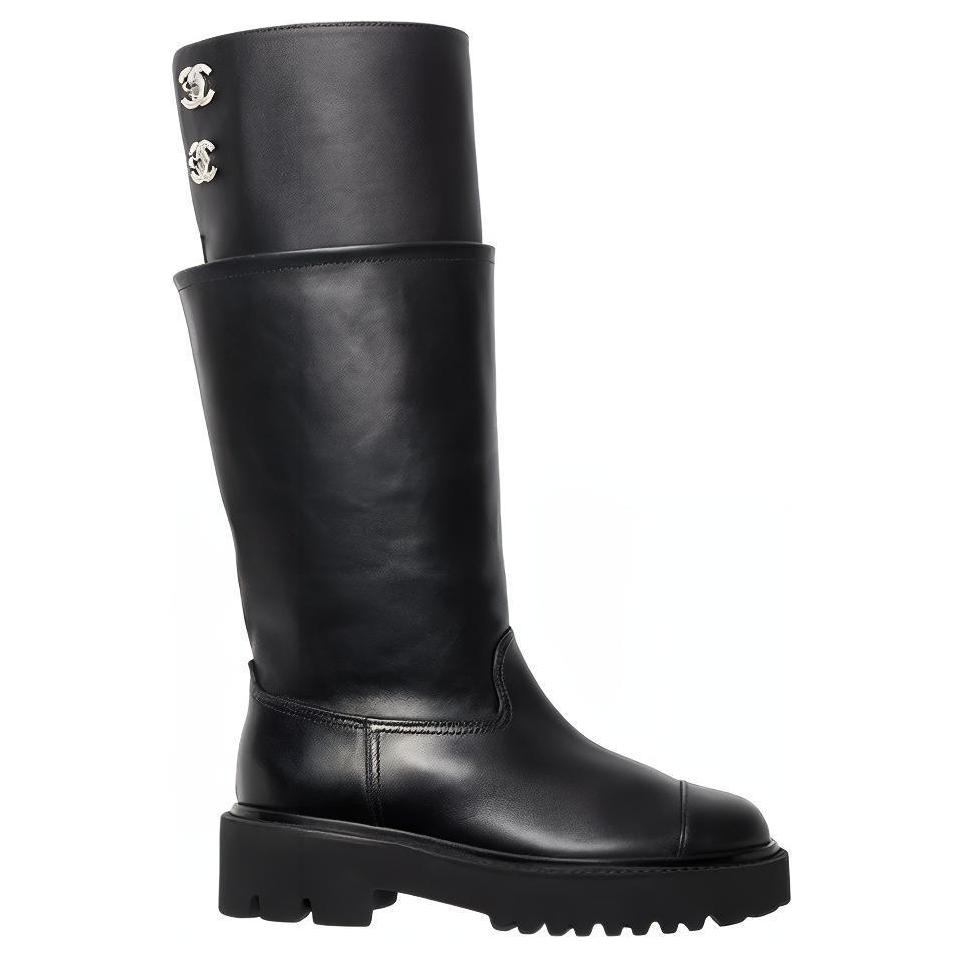 Order (Women) Chanel High 20mm Boots Black Calfskin G39201-Y56220-94305