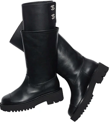 (Women) Chanel High 20mm Boots Black Calfskin G39201-Y56220-94305 Shop (Women) Chanel High 20mm Boots Black Calfskin G39201-Y56220-94305