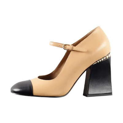 (W) Chanel High Heel 'Beige Goat Leather'