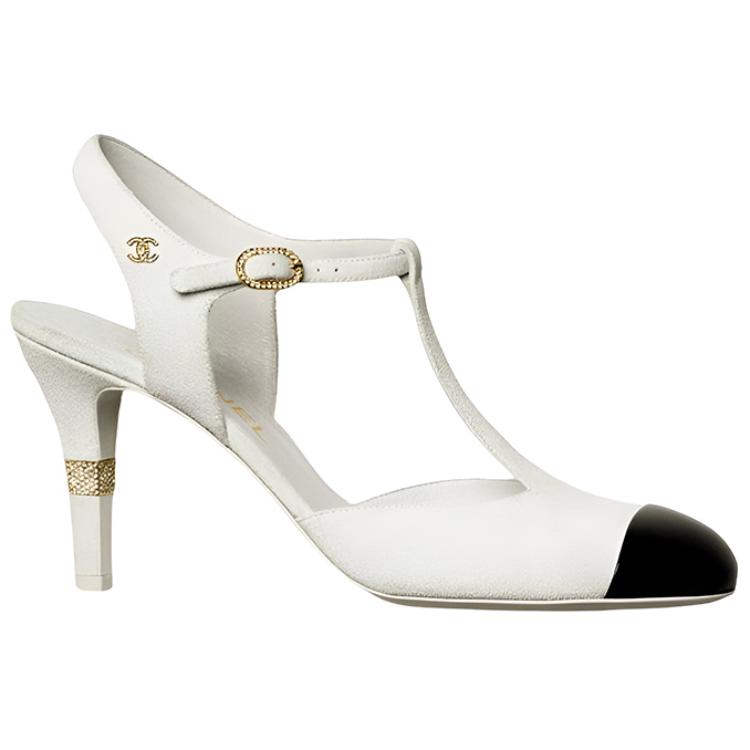 W) シャネル ハイヒール 「ホワイトベルベット」 G39402-Y56129-K4956