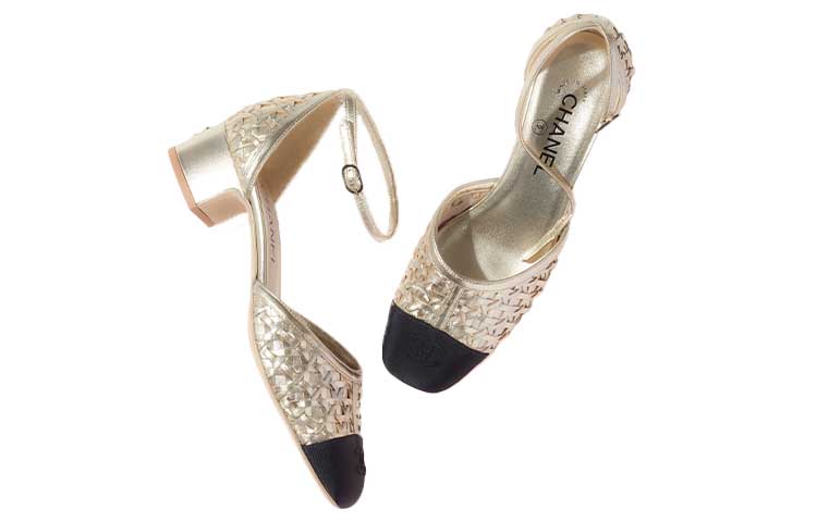 (W) Chanel High Heel in Braided Lambskin 'Black and Gold' 圖 2