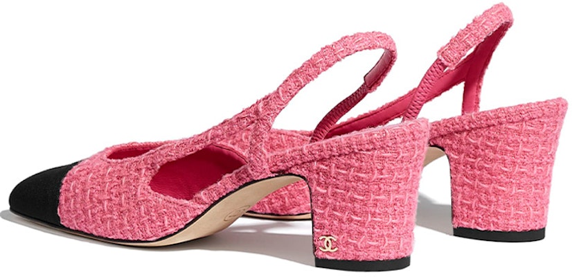 (Women) Chanel High Heel Mules 'Pink Tweed Satin' G31318-Y54248-K2290 Lookbook (Women) Chanel High Heel Mules 'Pink Tweed Satin' G31318-Y54248-K2290