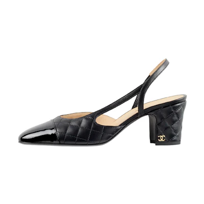 (W) Chanel High Heel Pumps 'Black Lambskin Leather'