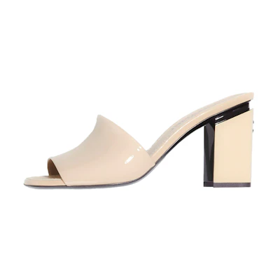 (W) Chanel High Heel Slide 'Deep Beige Black'