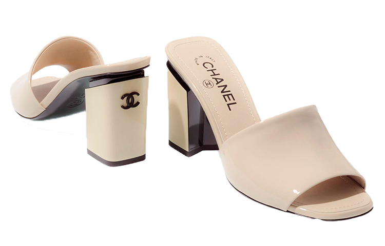 (W) Chanel High Heel Slide 'Deep Beige Black' 圖 4