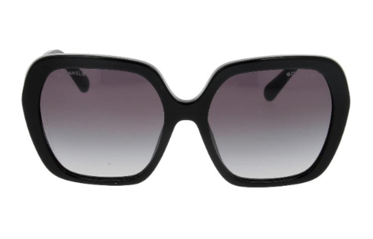 (Women) CHANEL Irregular Black Sunglasses with Logo Decoration for Women CH5521 圖 3
