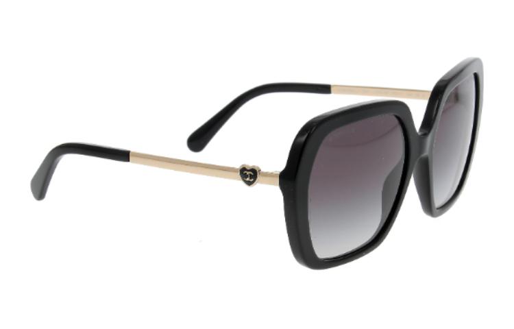 (Women) CHANEL Irregular Black Sunglasses with Logo Decoration for Women CH5521 圖 4