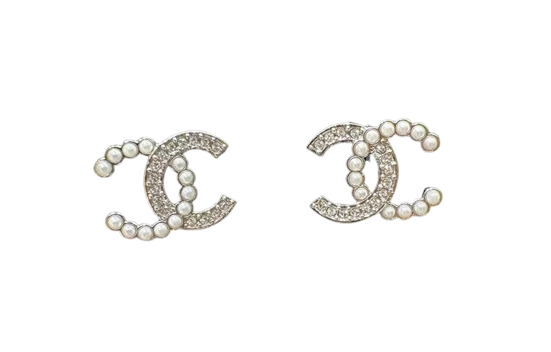 (Women) CHANEL Irregular Shape Logo Metal Earrings for Women - Silver. ABD478-B16782-NY391 圖 3