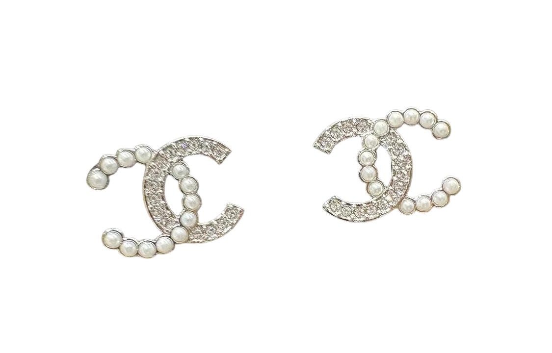 (Women) CHANEL Irregular Shape Logo Metal Earrings for Women - Silver. ABD478-B16782-NY391 圖 4
