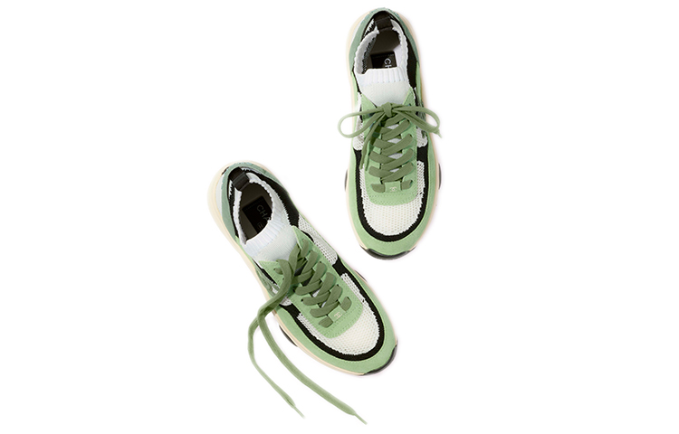 (W) Chanel Knit and Suede Calfskin Sneakers 'White Black Green' 圖 4