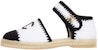 (W) Chanel Espadril Rajut 'Hitam Putih' G38736-X56399-K3821