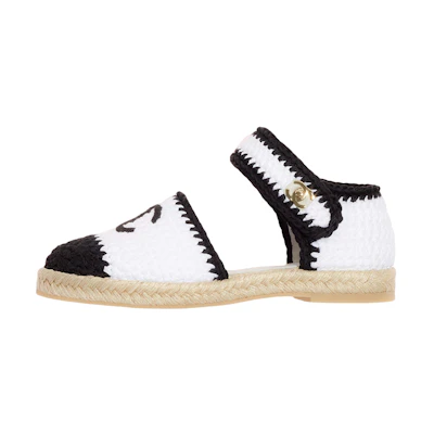 (W) Chanel Knit Espadrilles 'Black White'