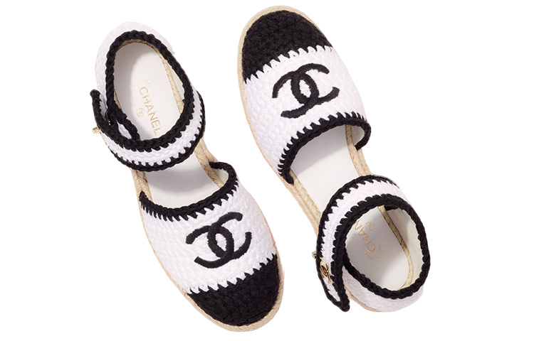 (W) Chanel Knit Espadrilles 'Black White' 圖 3
