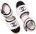 (W) Chanel Espadril Rajut 'Hitam Putih' G38736-X56399-K3821