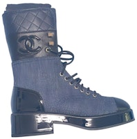 (W) 샤넬 블루 블랙 레이스업 숏부츠 G38863-Y55778-K3941 Order (W) 샤넬 블루 블랙 레이스업 숏부츠 G38863-Y55778-K3941