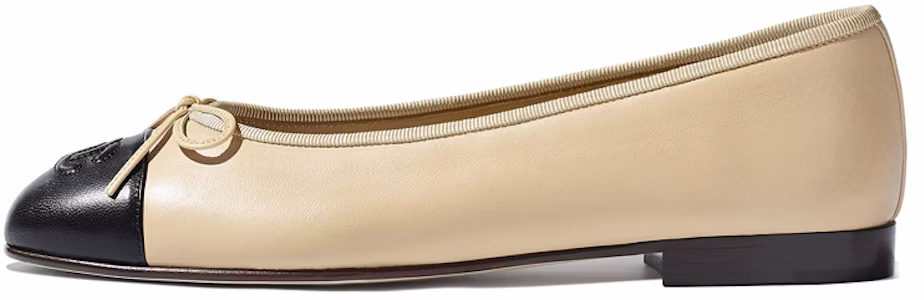 (W) Chanel Bailarinas Beige y Negro de Piel de Cordero 10mm G02819-X01000-C0204 Buy (W) Chanel Bailarinas Beige y Negro de Piel de Cordero 10mm G02819-X01000-C0204