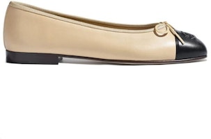 (W) Chanel Bailarinas Beige y Negro de Piel de Cordero 10mm G02819-X01000-C0204 Order (W) Chanel Bailarinas Beige y Negro de Piel de Cordero 10mm G02819-X01000-C0204