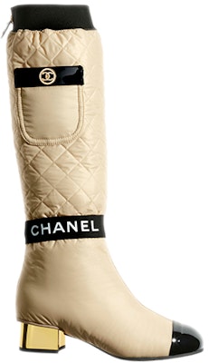 (W) Botas Altas de Piel de Cordero y Charol Chanel 'Beige Negro'. G38428-Y55553-K3408 Order (W) Botas Altas de Piel de Cordero y Charol Chanel 'Beige Negro'. G38428-Y55553-K3408