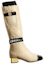 Order (Women) Chanel Lambskin & Calfskin Patent Leather High-Top Boots 'Beige Black' G38428-Y55553-K3408