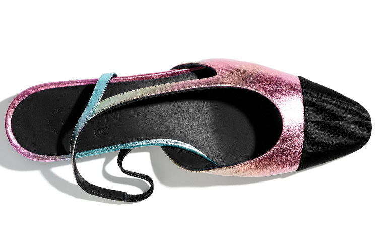 Shop (W) Chanel Ballerine in Pelle d''Agnello e Nastro Grosgrain ''Multicolore'' G31319-Y54218-C5057