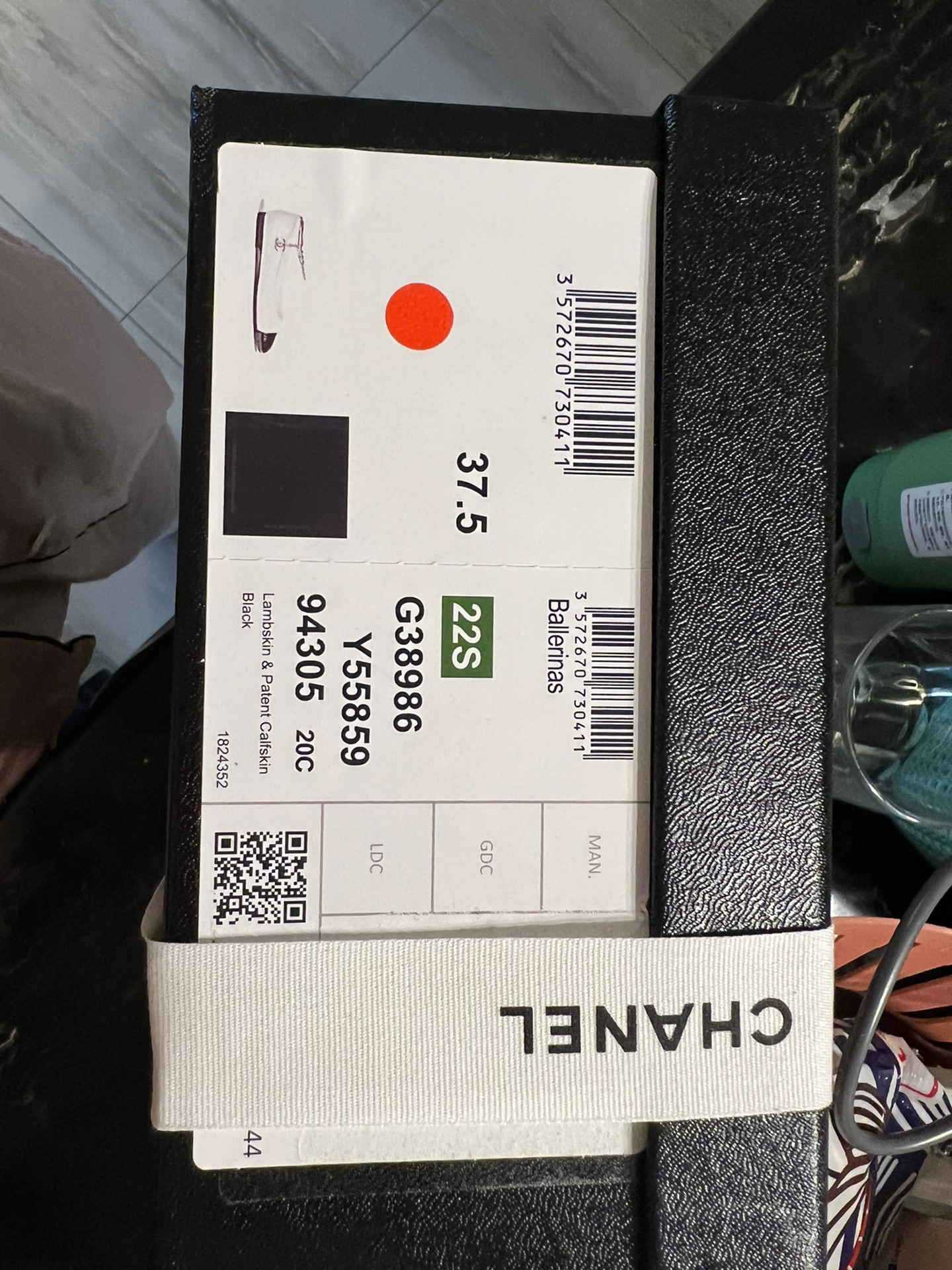 (W) Chanel Lambskin & Patent Calfskin Ballet Flats 'Black' 圖 3