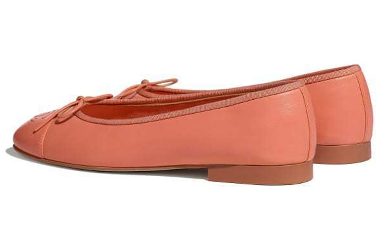 (W) Chanel Lambskin 'Orange Casual Flats' 圖 4