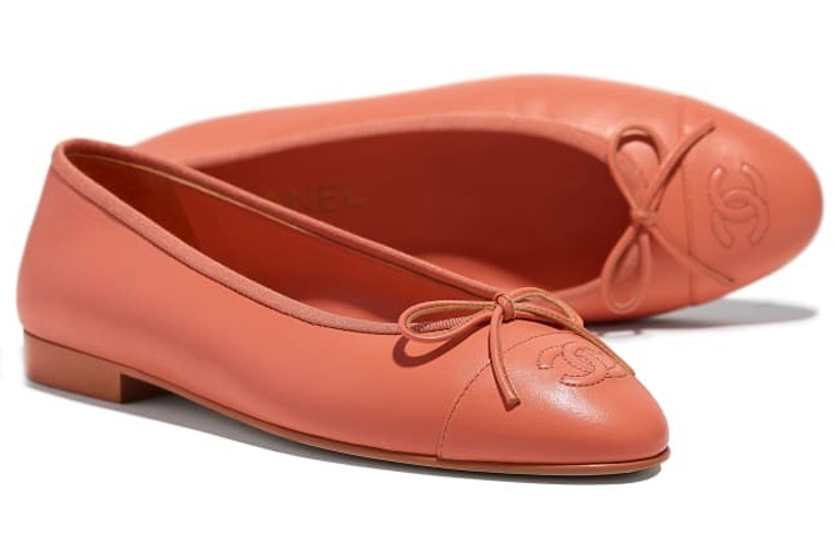 (W) Chanel Lambskin 'Orange Casual Flats' 圖 5