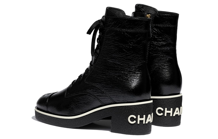 (W) Chanel Lambskin Ankle Boots with Grosgrain 'Black' 圖 4