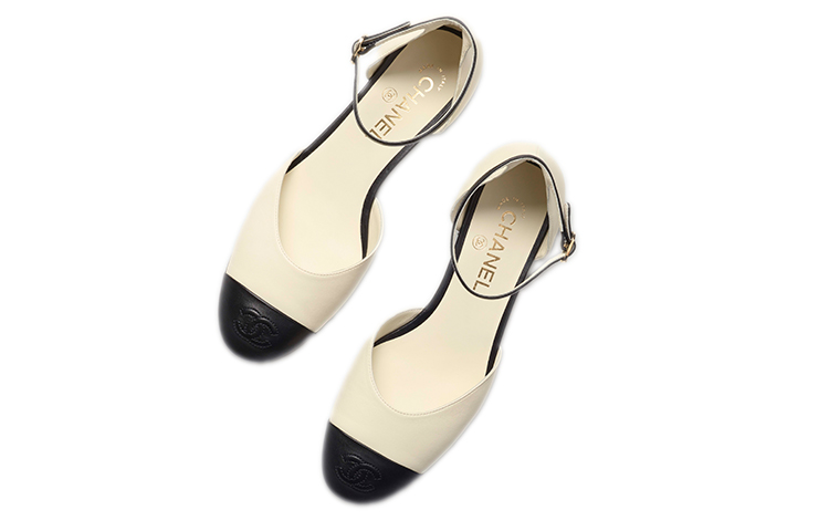 (W) Chanel Lambskin Flats 'Black and White' 圖 3