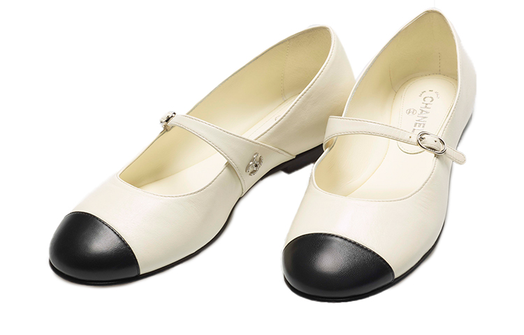 (W) Chanel Lambskin Flats 'Ivory White' 圖 3