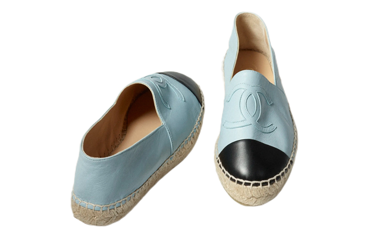 (W) Chanel Lambskin Flats 'Light Blue' 圖 4