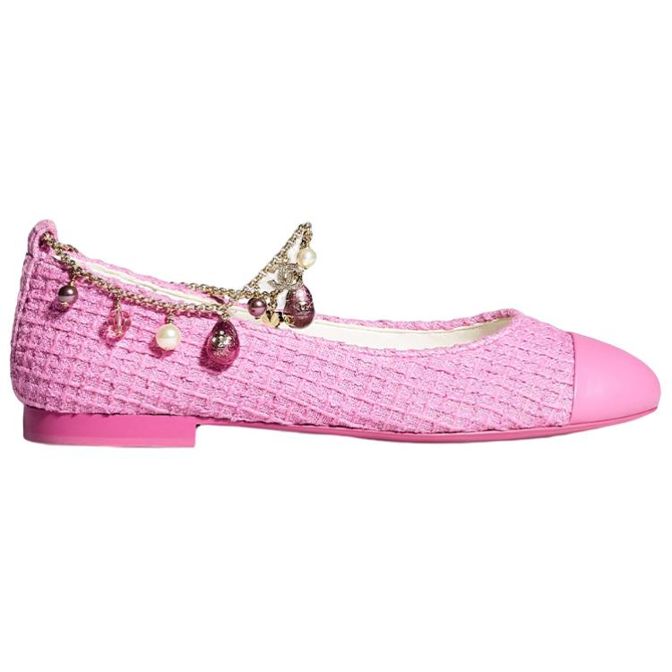 (W) Chanel Lambskin Flats 'Pink' 圖 2