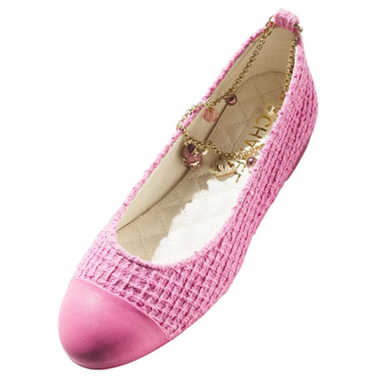 (W) Chanel Lambskin Flats 'Pink' 圖 3