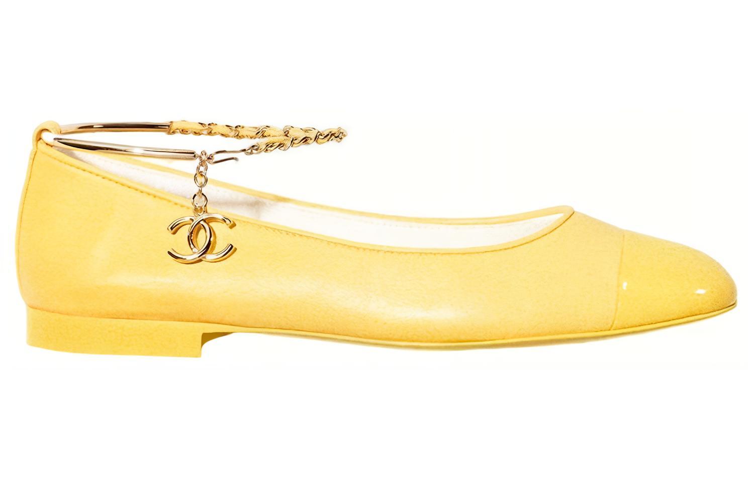 Order CHANEL 香奈兒 羊皮革平底鞋 女款 黃色