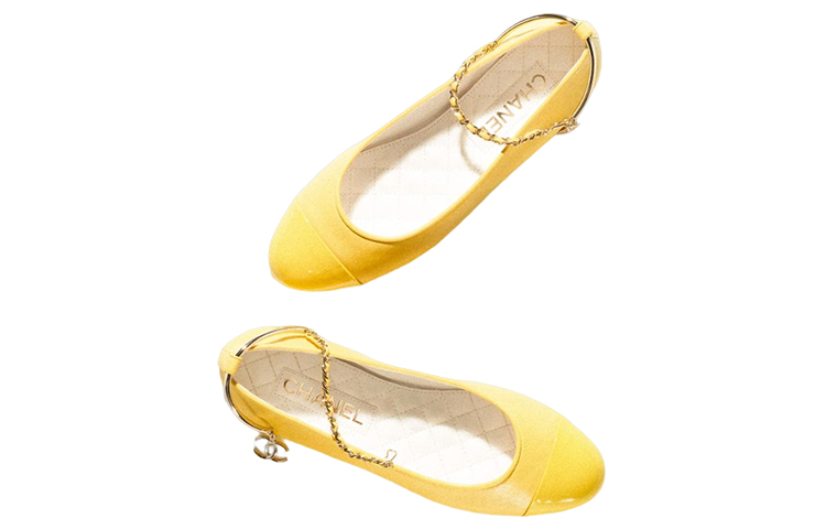 Purchase CHANEL 香奈兒 羊皮革平底鞋 女款 黃色