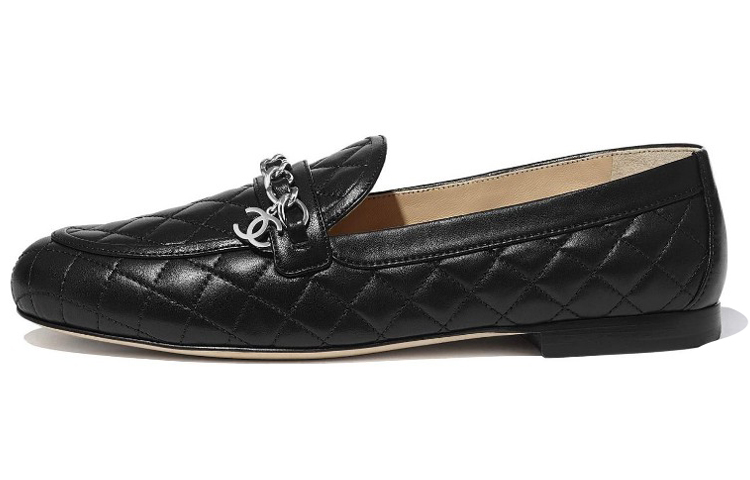 (W) Chanel Lambskin Loafer 'Black CMFT'