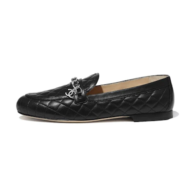 (W) Chanel Lambskin Loafer 'Black CMFT'