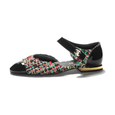 (W) Chanel Lambskin Mary Jane Black 'Classic CMFT Chunky Heel'