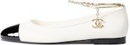 Buy (W) Chanel Lambskin Patent Calfskin Ballet Flats 'Hitam Putih Vintage' G38986-Y55859-K4187