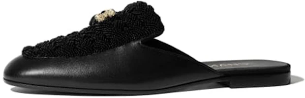 (Women) Chanel Lambskin Pearl Mule Sneakers 'Black' G35697-Y53832-94305 (Women) Chanel Lambskin Pearl Mule Sneakers 'Black' G35697-Y53832-94305