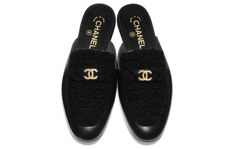 Purchase (W) Sneakers Chanel Lambskin Pearl Mule ''Nero'' G35697-Y53832-94305