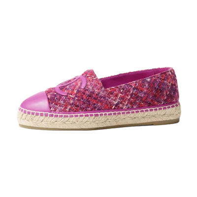 (W) Chanel Lambskin Round-Toe Shoes 'Pink Fisherman'