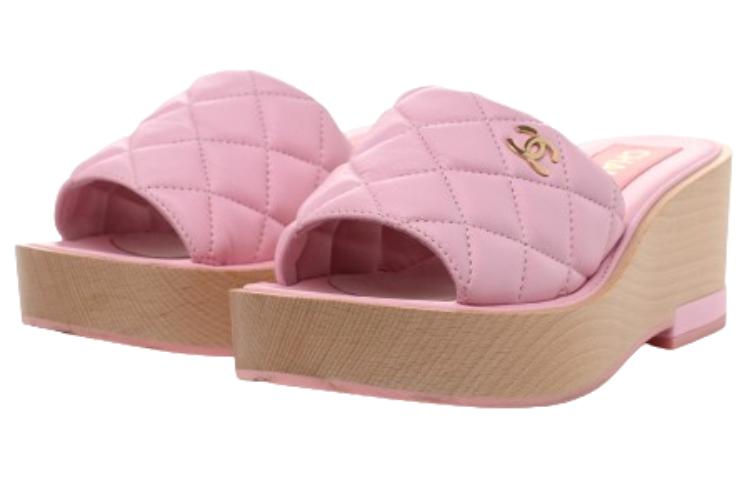 (W) Chanel Lambskin Round-Toe Slip-On 'Fashion Pink Slide' 圖 3
