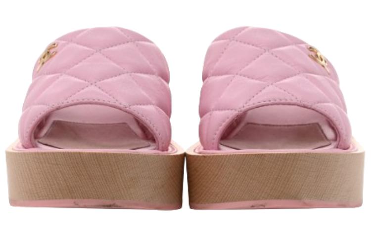 (W) Chanel Lambskin Round-Toe Slip-On 'Fashion Pink Slide' 圖 4