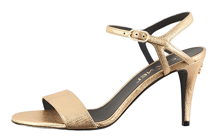 Buy (W) シャネル ラムスキン サンダル "ゴールド" G38533-X56589-0P007