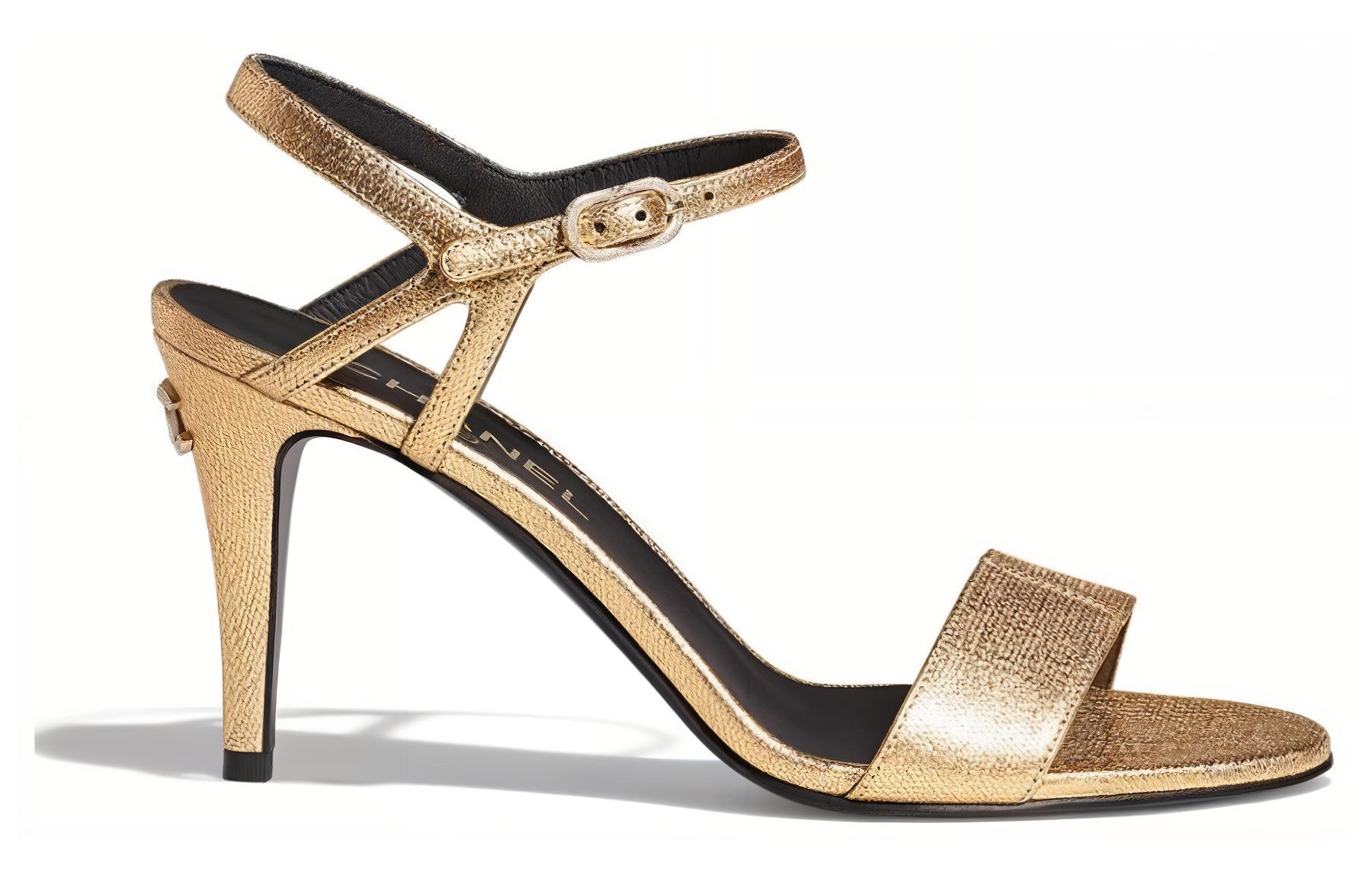 Order (W) Chanel Lammleder Sandalen ''Gold'' G38533-X56589-0P007
