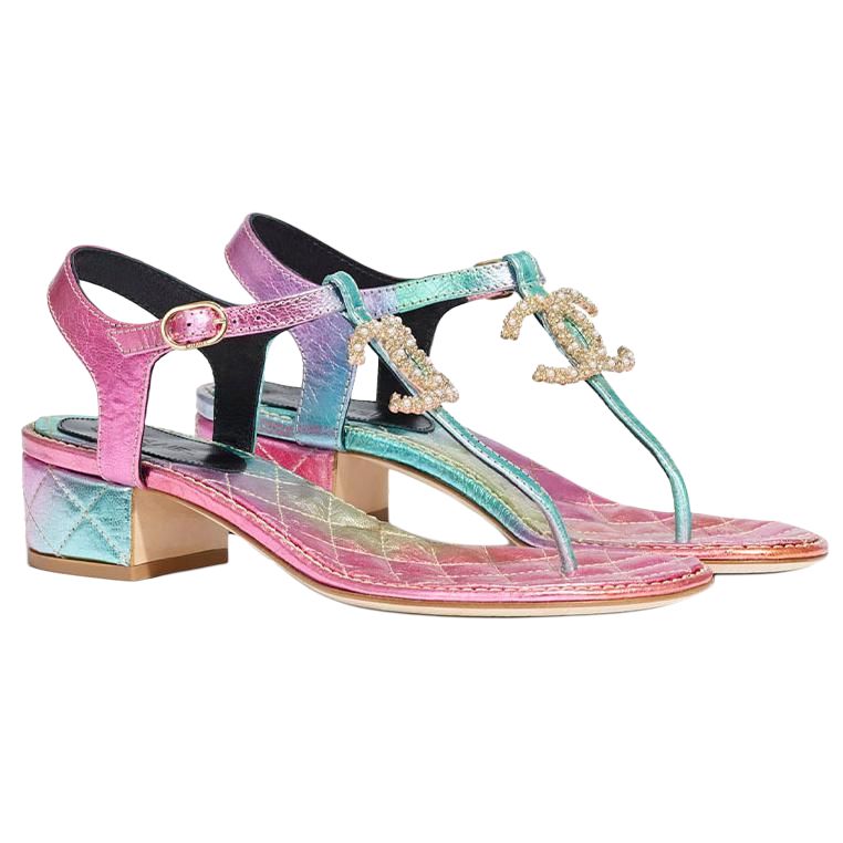 (W) Chanel Lambskin Sandals 'Multicolor' 圖 3