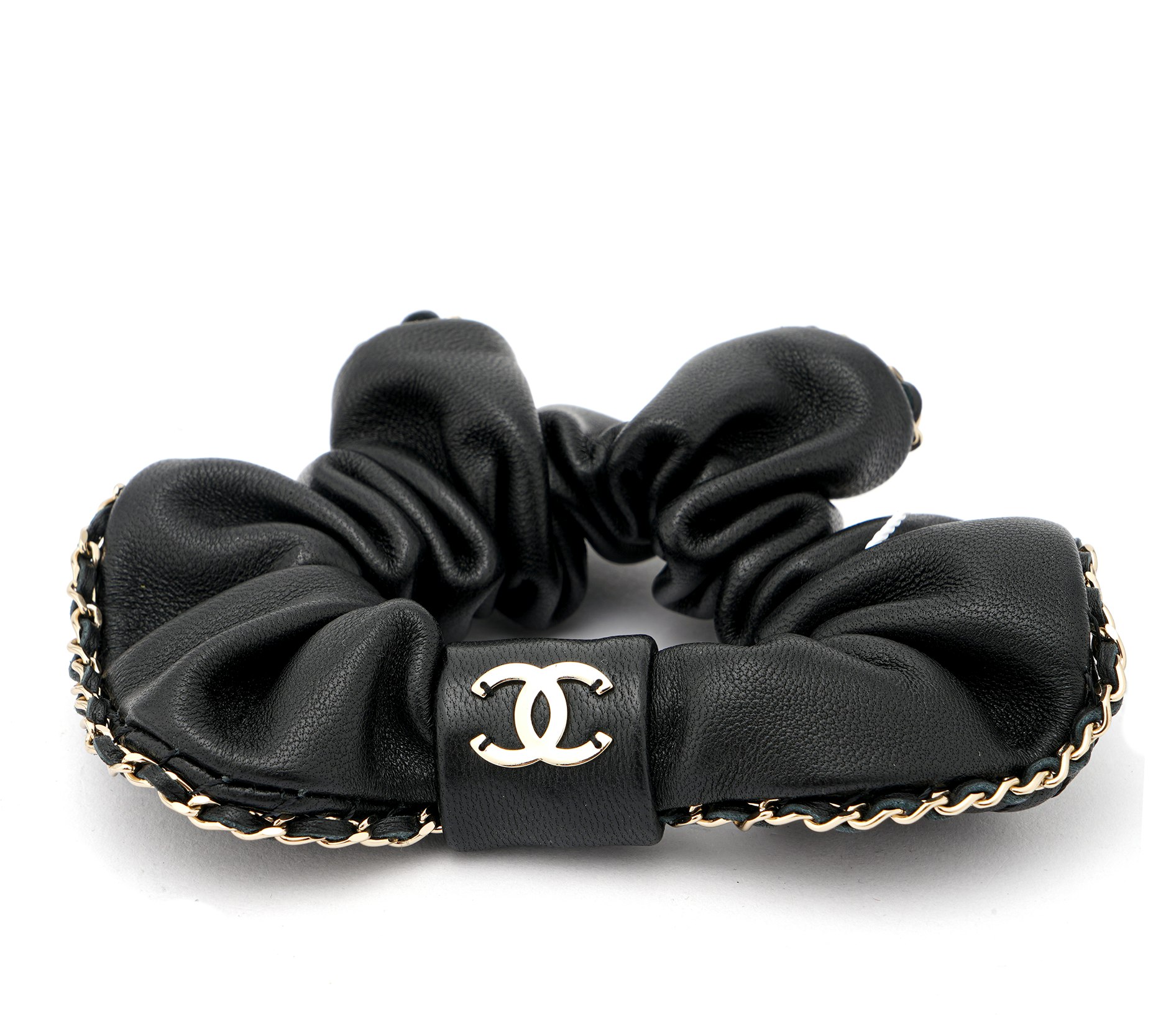 women-chanel-lambskin-scrunchie-hair-accessory-black-for-women-aa-7491-b05263-94305